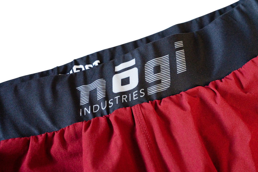 Pantalones cortos de lucha Ghost Premium con forro para niños - Rojo Merlot 