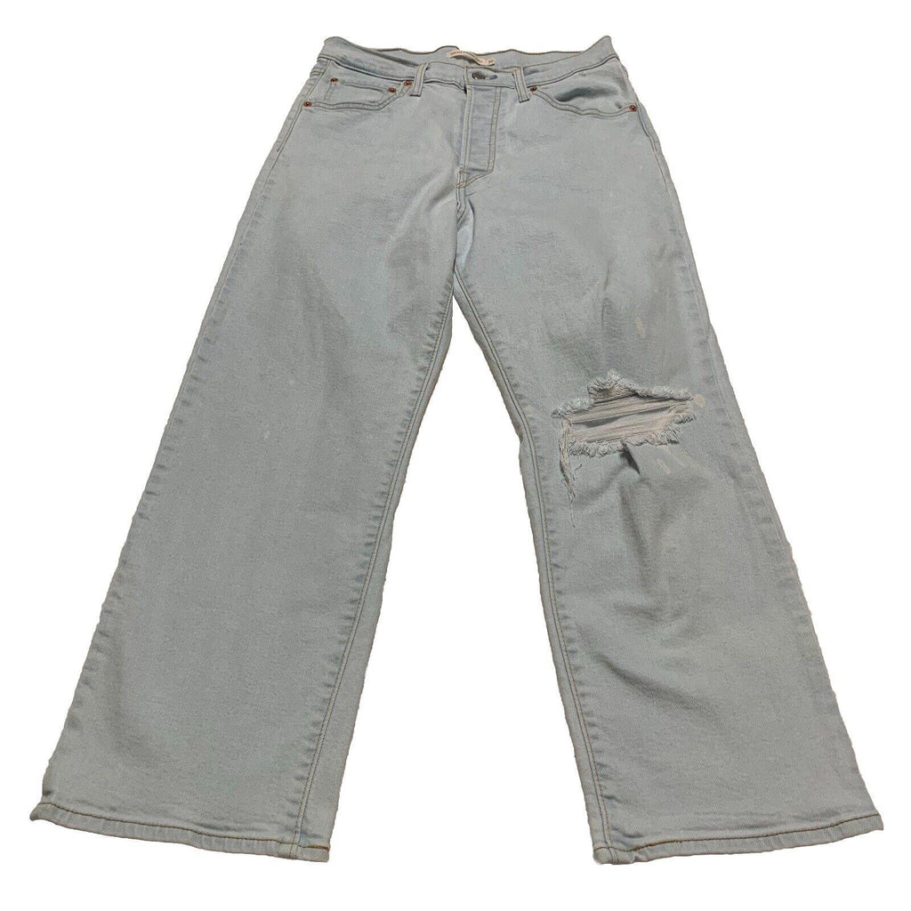 Vaqueros Levi's para mujer, corte cónico azul claro, 30 x 27, con caja torácica