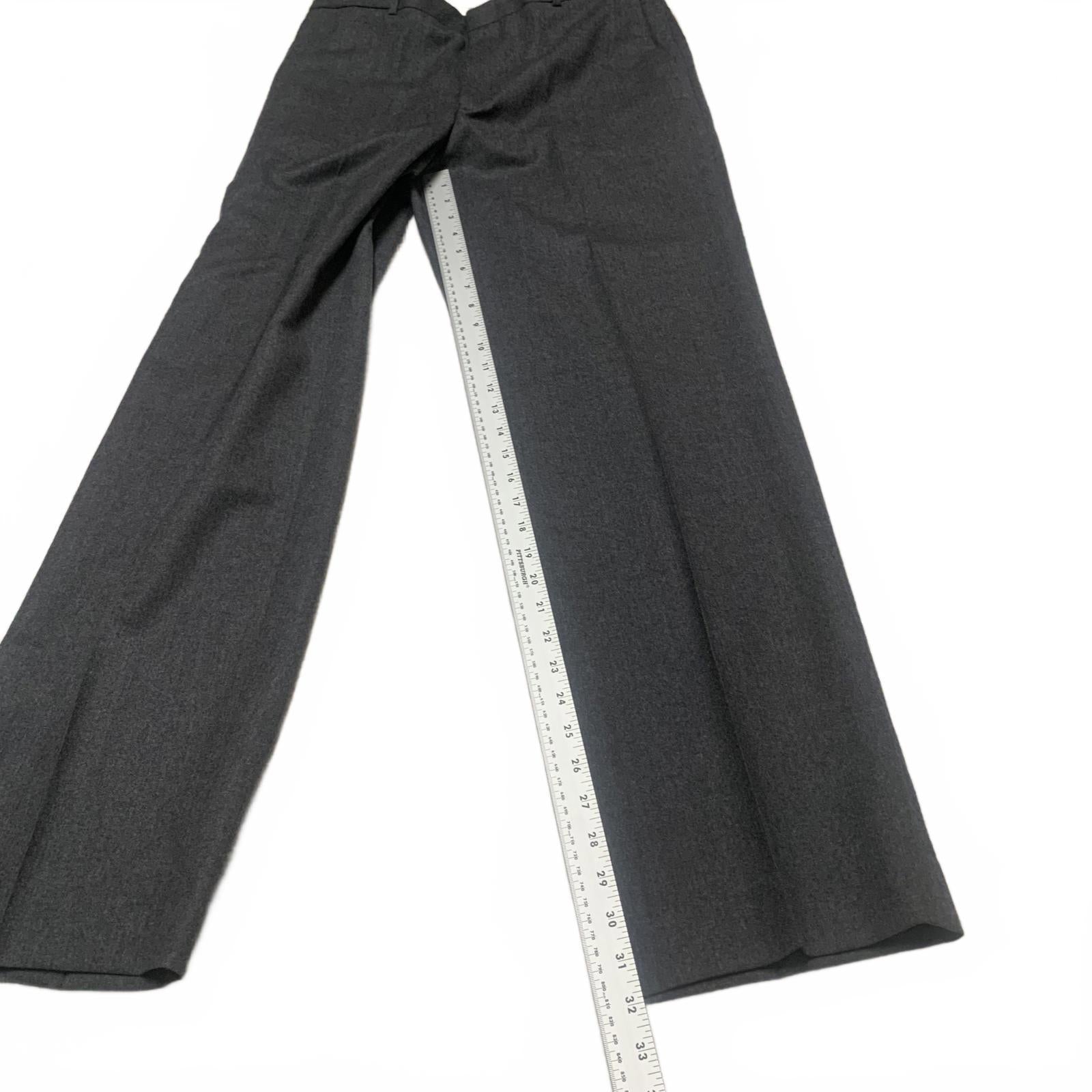 Pantalones de vestir de lana peinada 100 % color gris Geoffrey Beene para hombre, talla 34 x 32