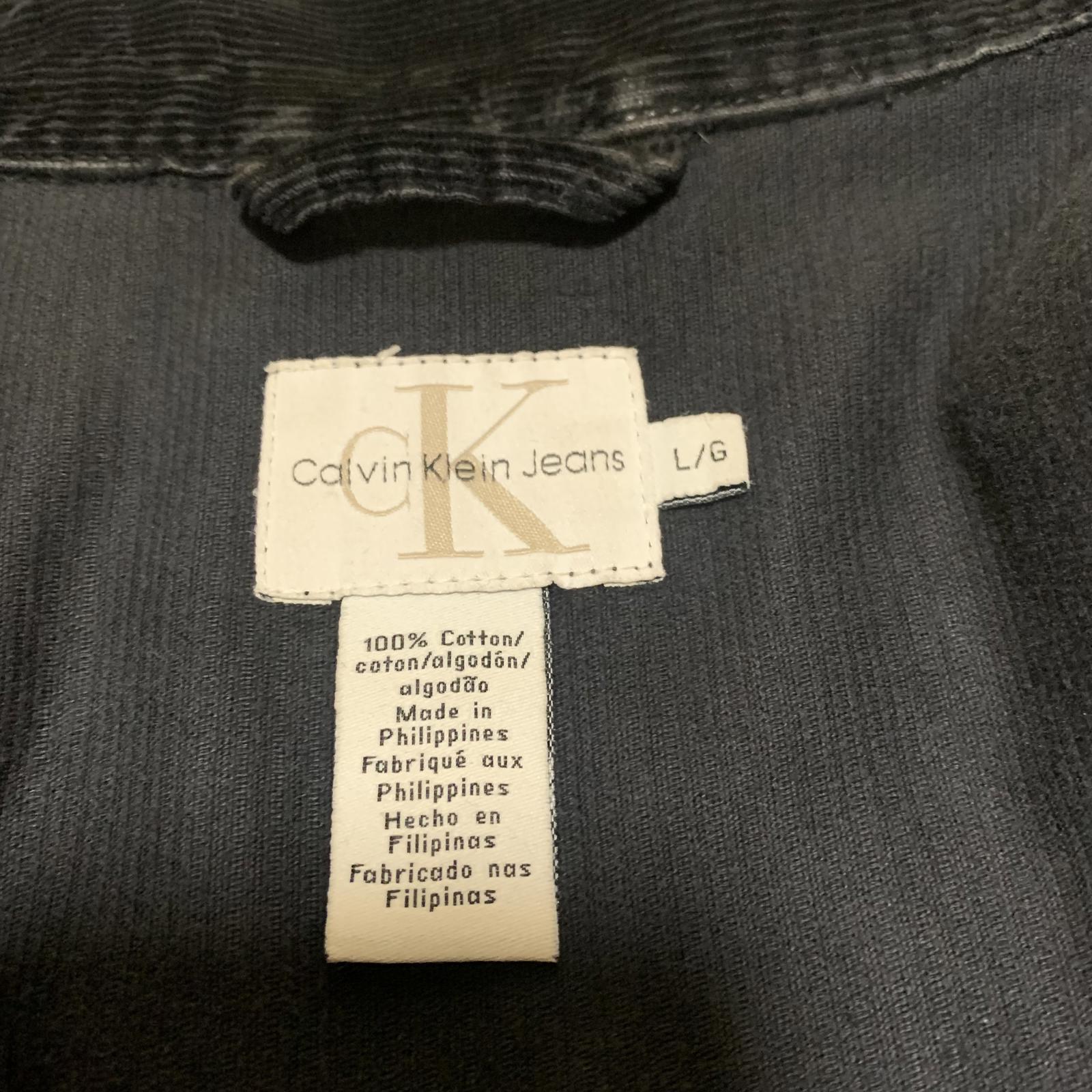 Chaqueta de pana azul marino oscuro de algodón de Calvin Klein para mujer, talla L, años 90