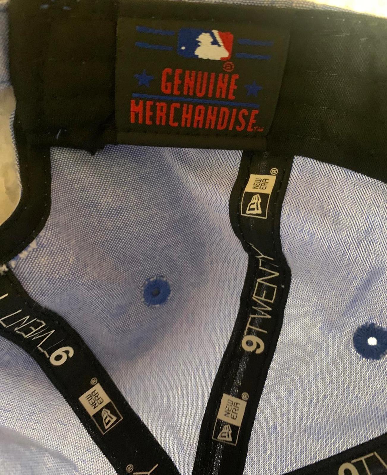 Gorra de béisbol New Era 9 Twenty New York Mets para mujer, estilo lino azul bebé