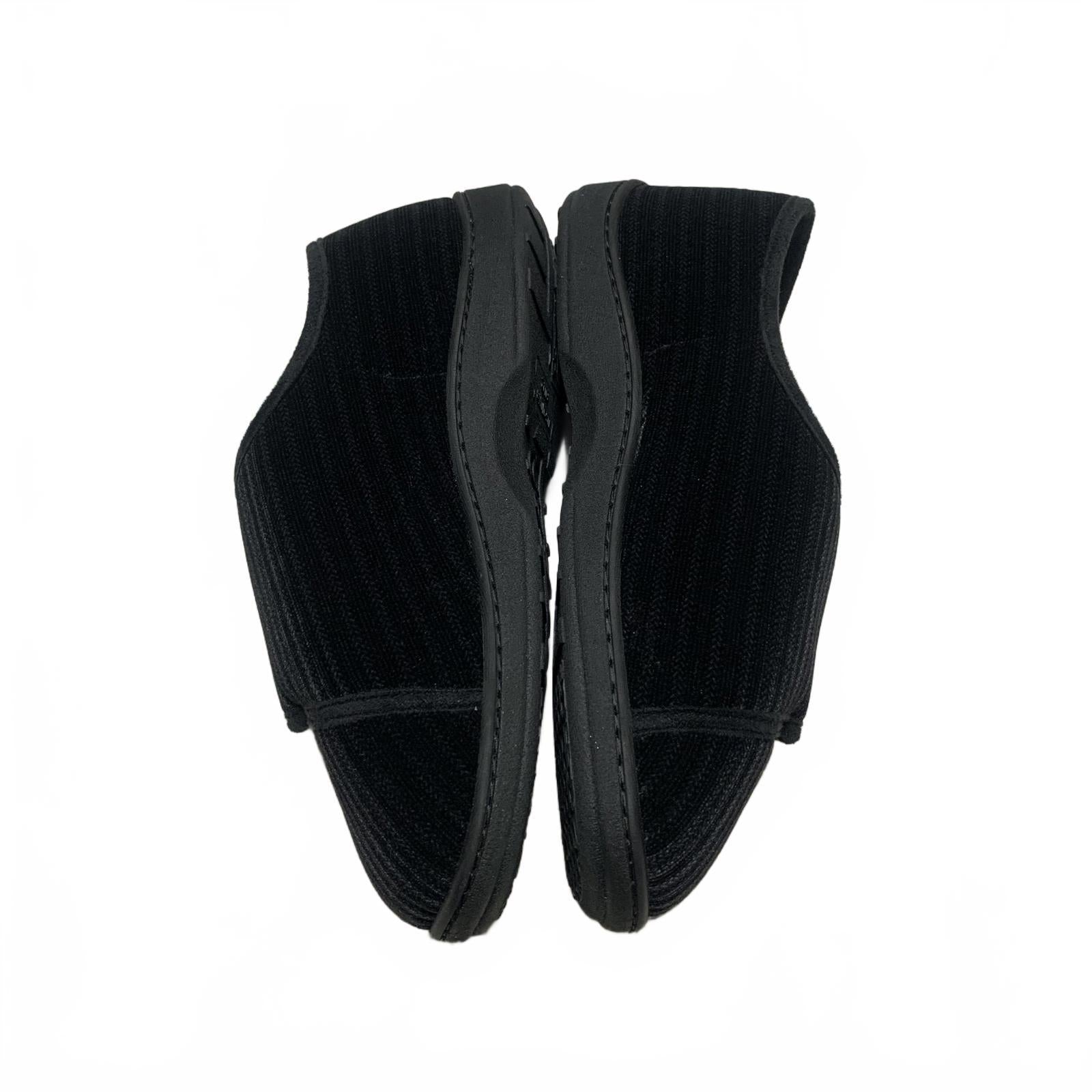 Zapatillas unisex negras de talla 9 sin marca, calzado con soporte