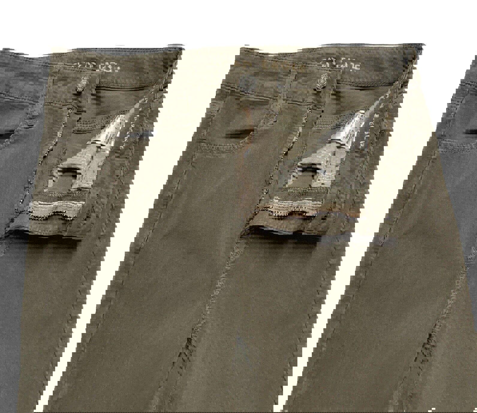 Jeggings elásticos de tiro alto superalto de American Eagle para mujer, talla 2 regular, color verde grisáceo