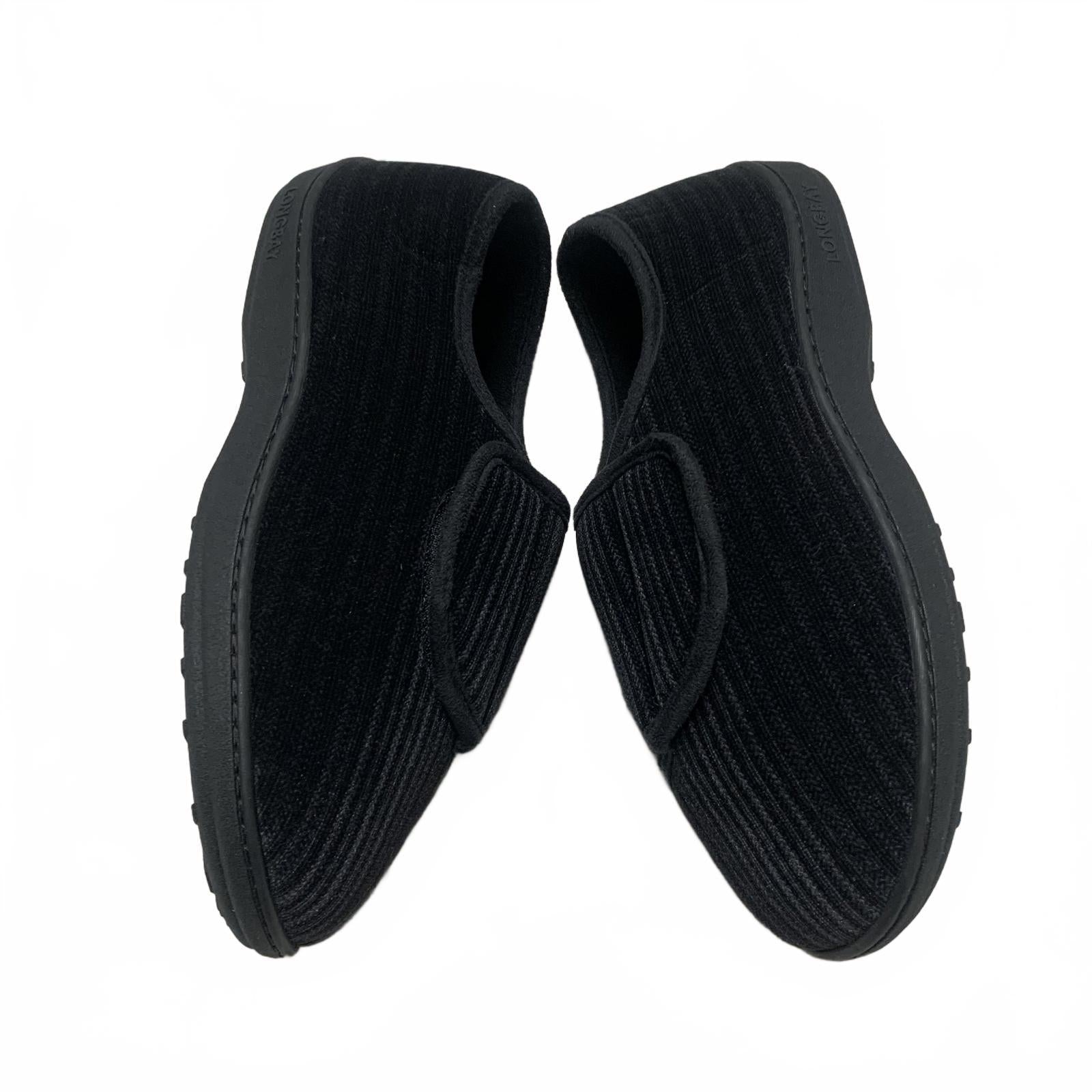 Zapatillas unisex negras de talla 9 sin marca, calzado con soporte