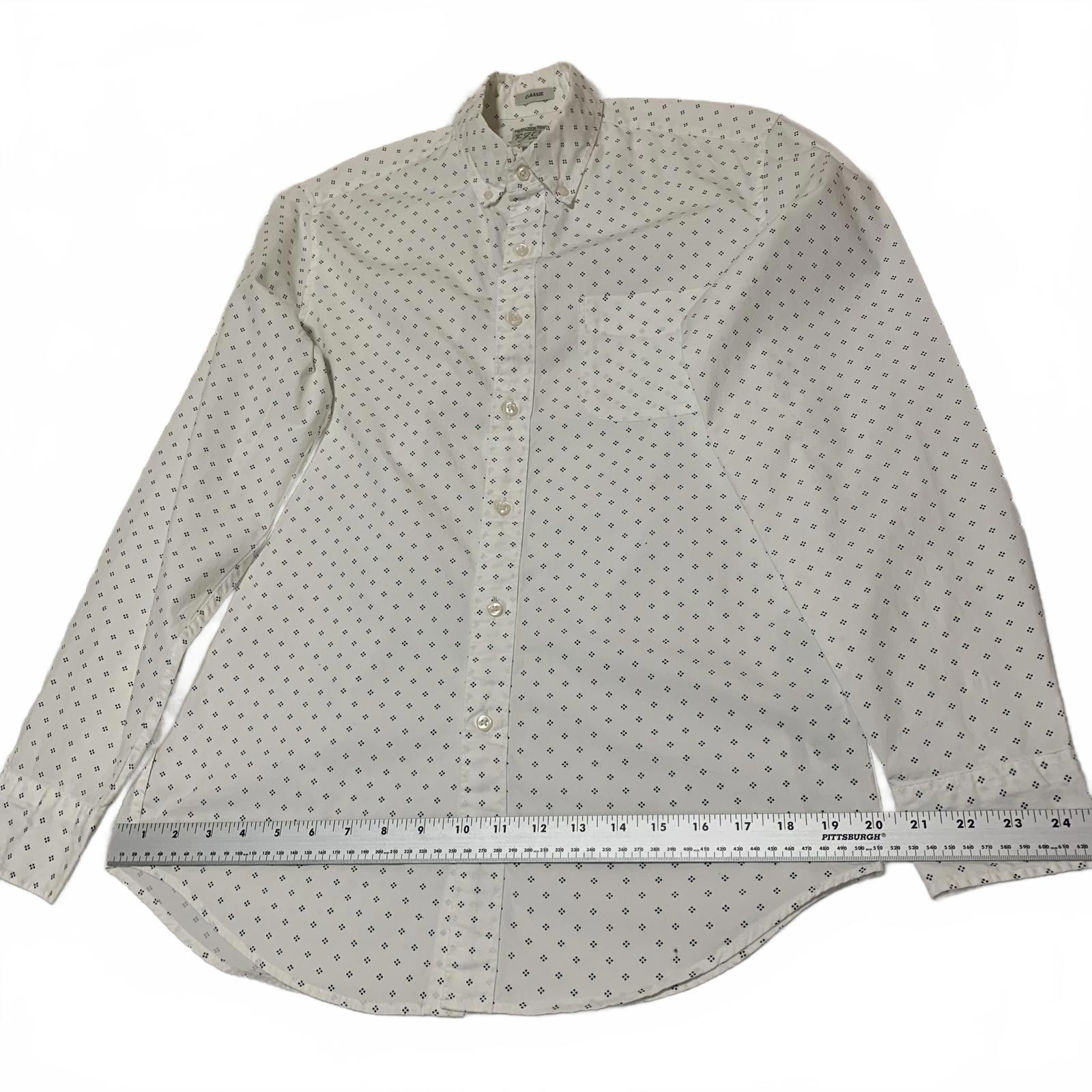 Camisa elástica blanca con botones J.Crew Classic para hombre, talla pequeña
