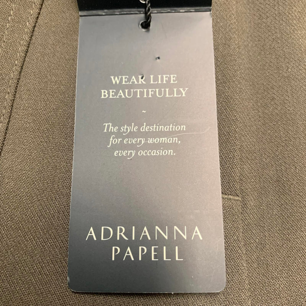 Pantalones anchos marrones con parches Adrianna Papell para mujer, talla 8, talla pequeña, ancho 32 x 26,5