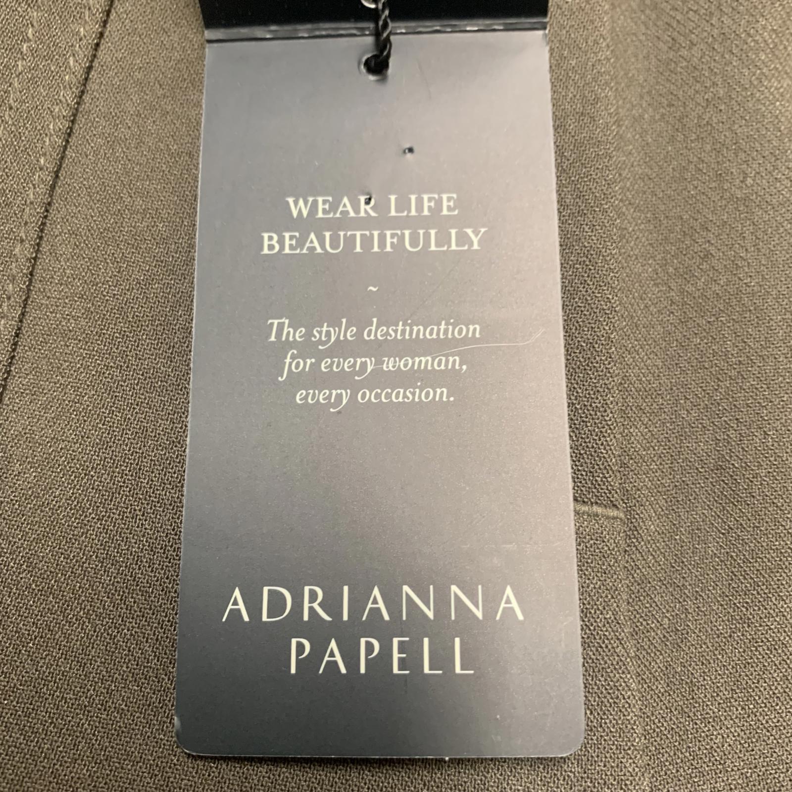 Pantalones anchos marrones con parches Adrianna Papell para mujer, talla 8, talla pequeña, ancho 32 x 26,5