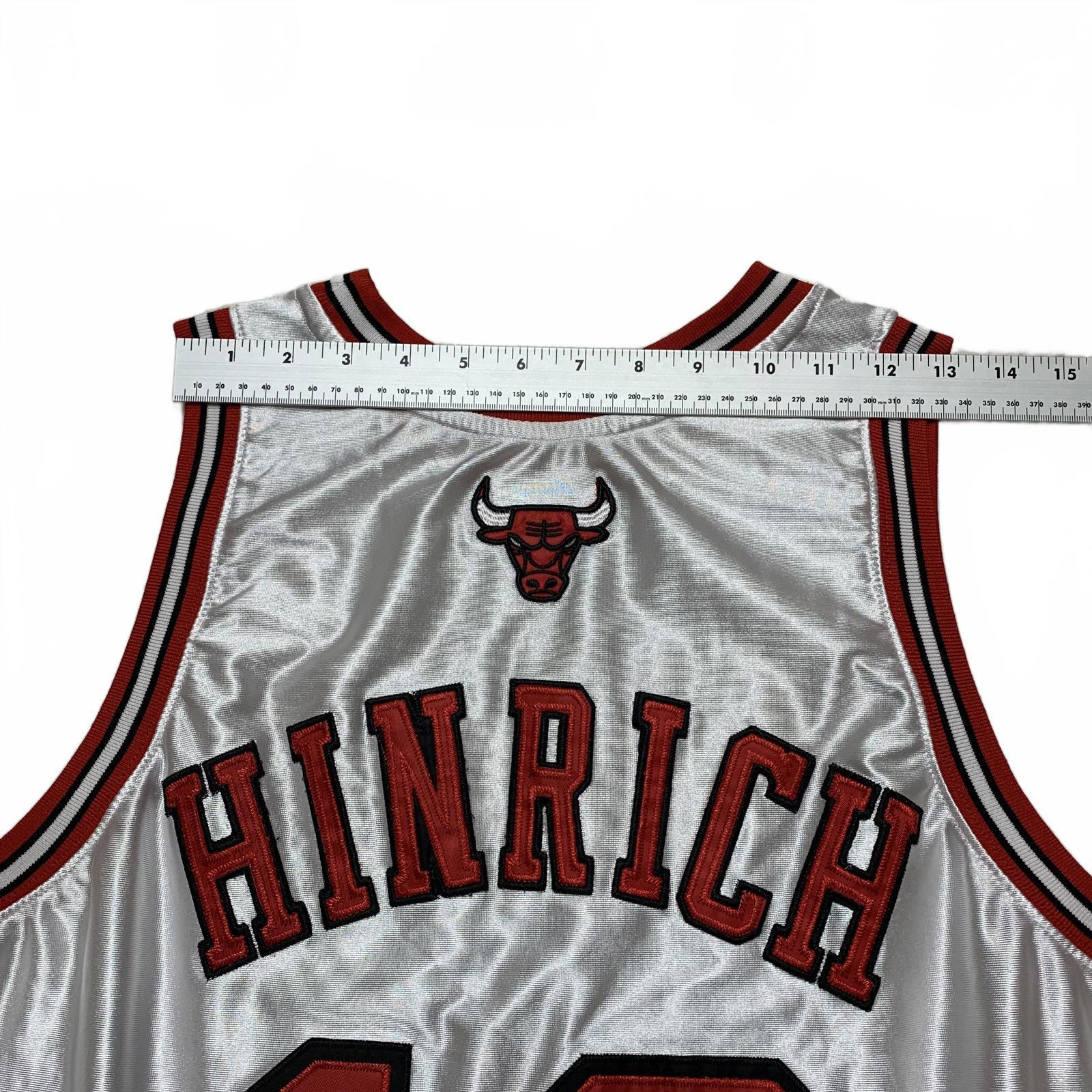 Camiseta de baloncesto Chicago Bulls #12 Kirk Hinrich Blanco Rojo Sin etiquetas