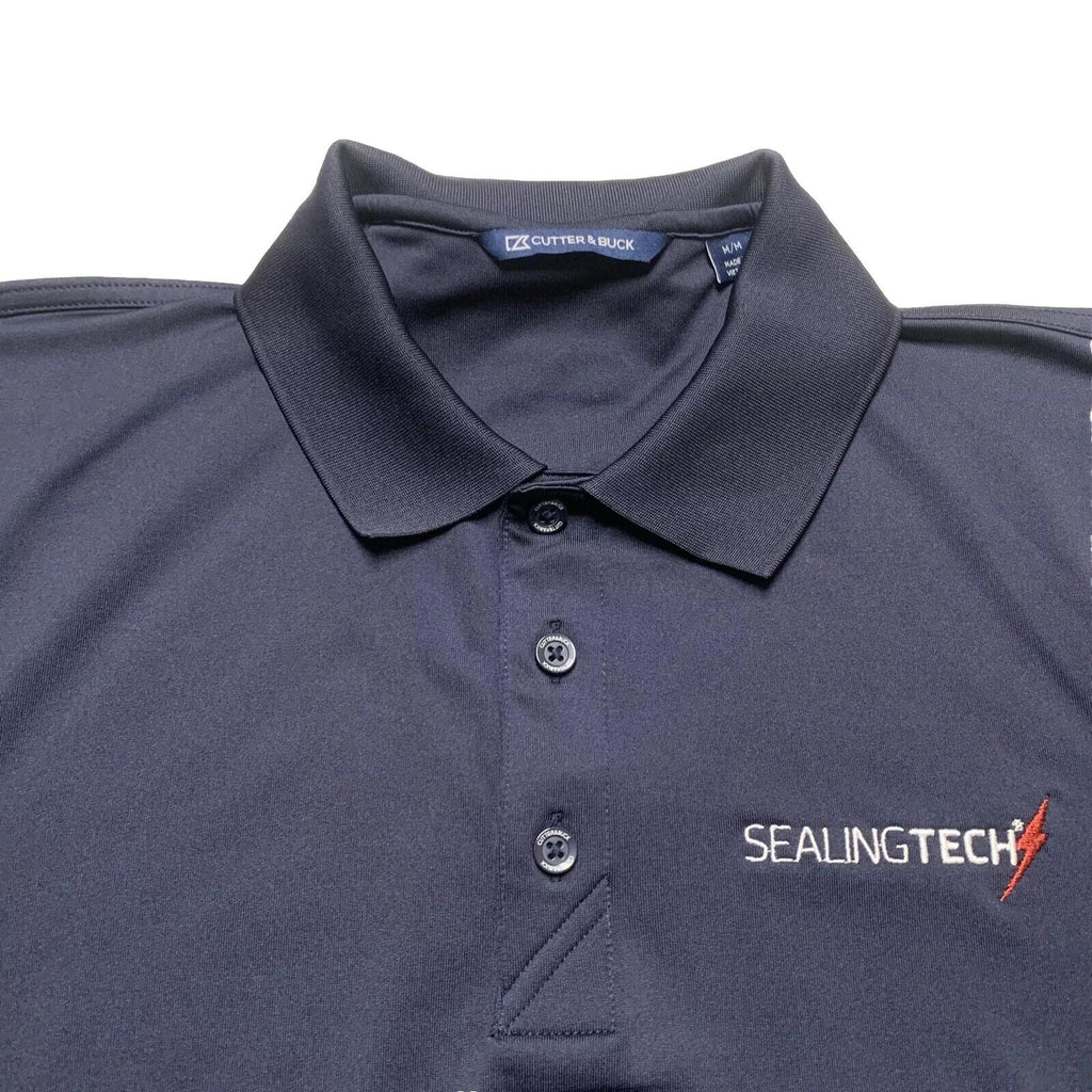 Polo azul marino de Cutter &amp; Buck, talla mediana, para hombre, Sealingtech