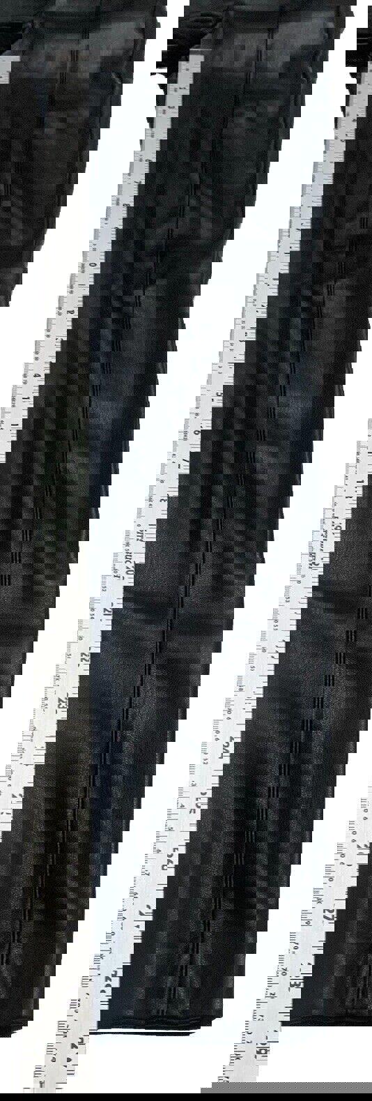 Pantalones Zara para mujer, talla pequeña, negros, de poliéster y piel sintética, hasta el tobillo