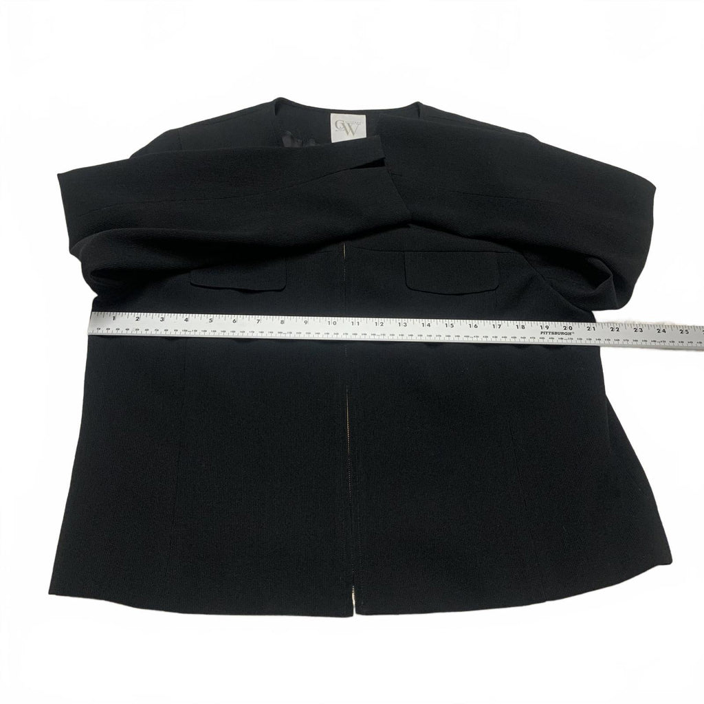 Chaqueta blazer negra con cremallera Clifford &amp; Wills de los años 90, talla 16, para mujer, VTG