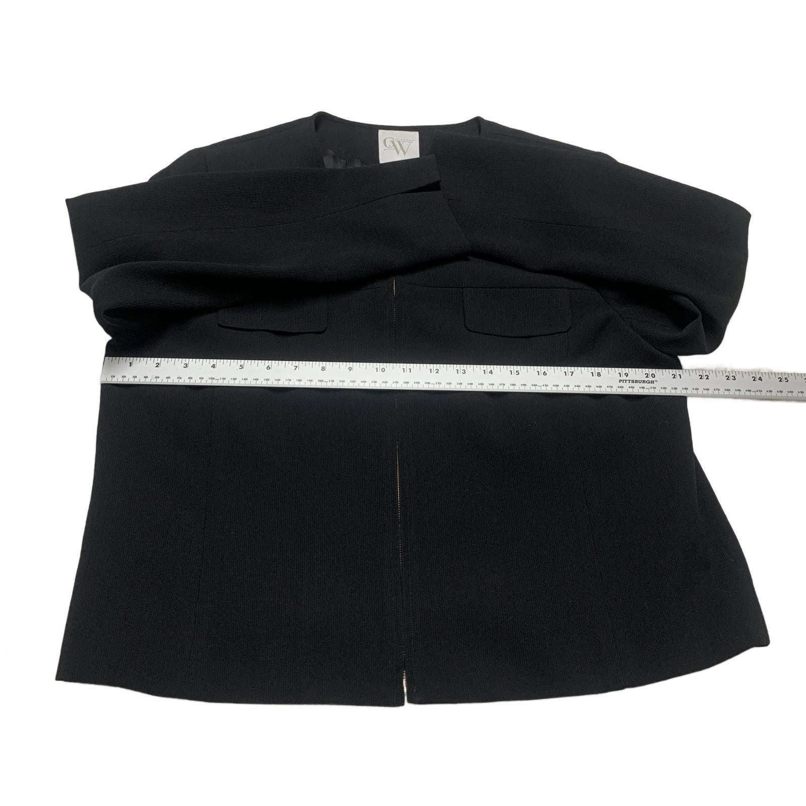 Chaqueta blazer negra con cremallera Clifford &amp; Wills de los años 90, talla 16, para mujer, VTG