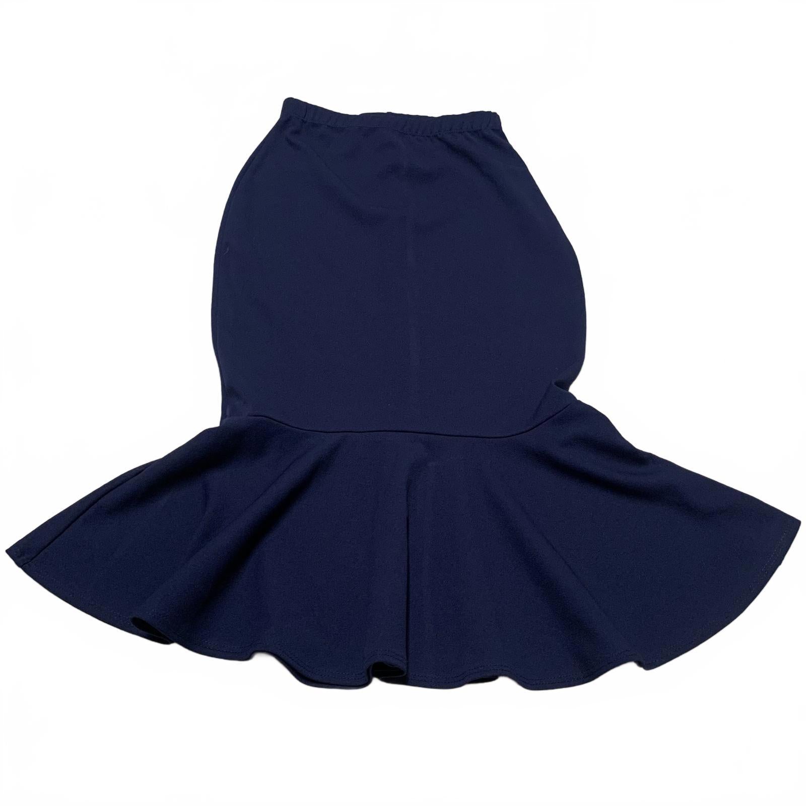 Vestido vintage de mujer de abril, talla S, falda azul marino con corte sirena y trompeta, EE. UU.