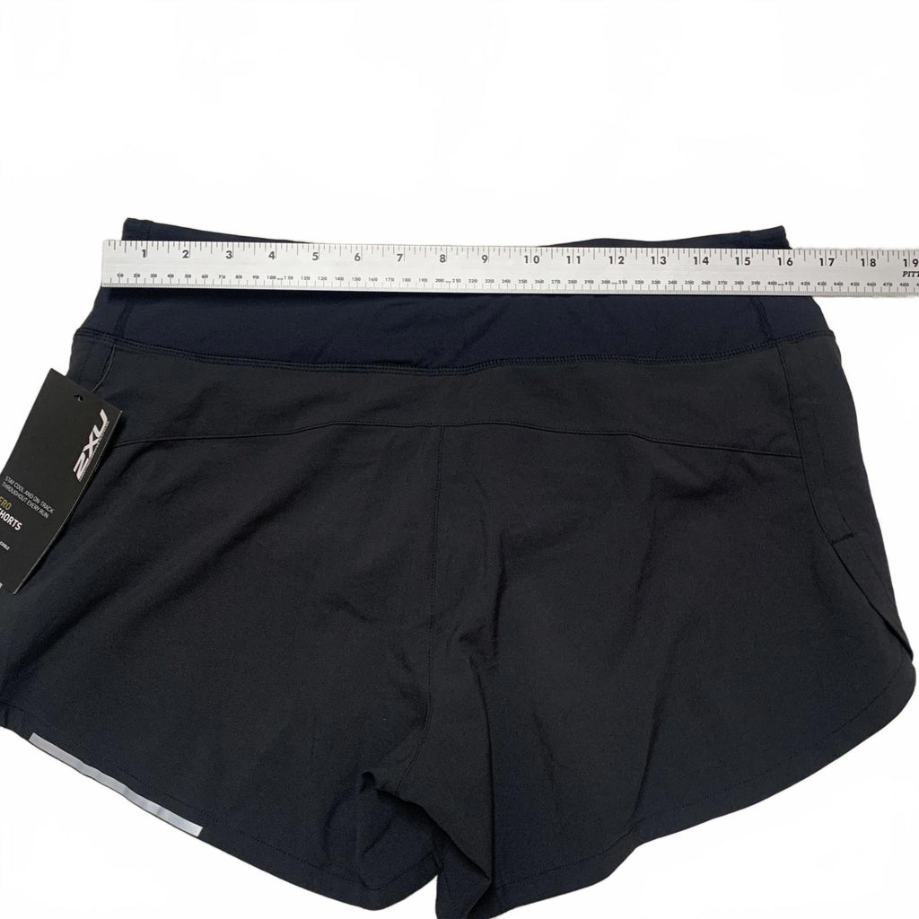 Pantalones cortos de running negros 2XU para mujer, talla mediana, talla W32, nuevo
