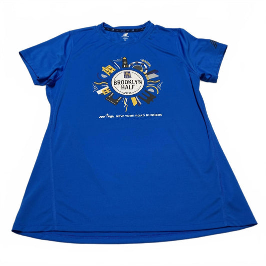 New Balance Women's Size M Royal Blue Brooklyn Half 2024 Running T-Shirt