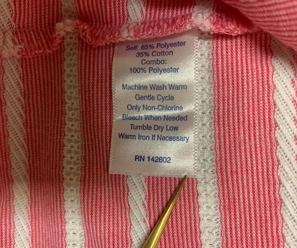 Vestido de verano de manga larga a rayas blancas y rosas de Sail to Sable Juniors, talla extra pequeña