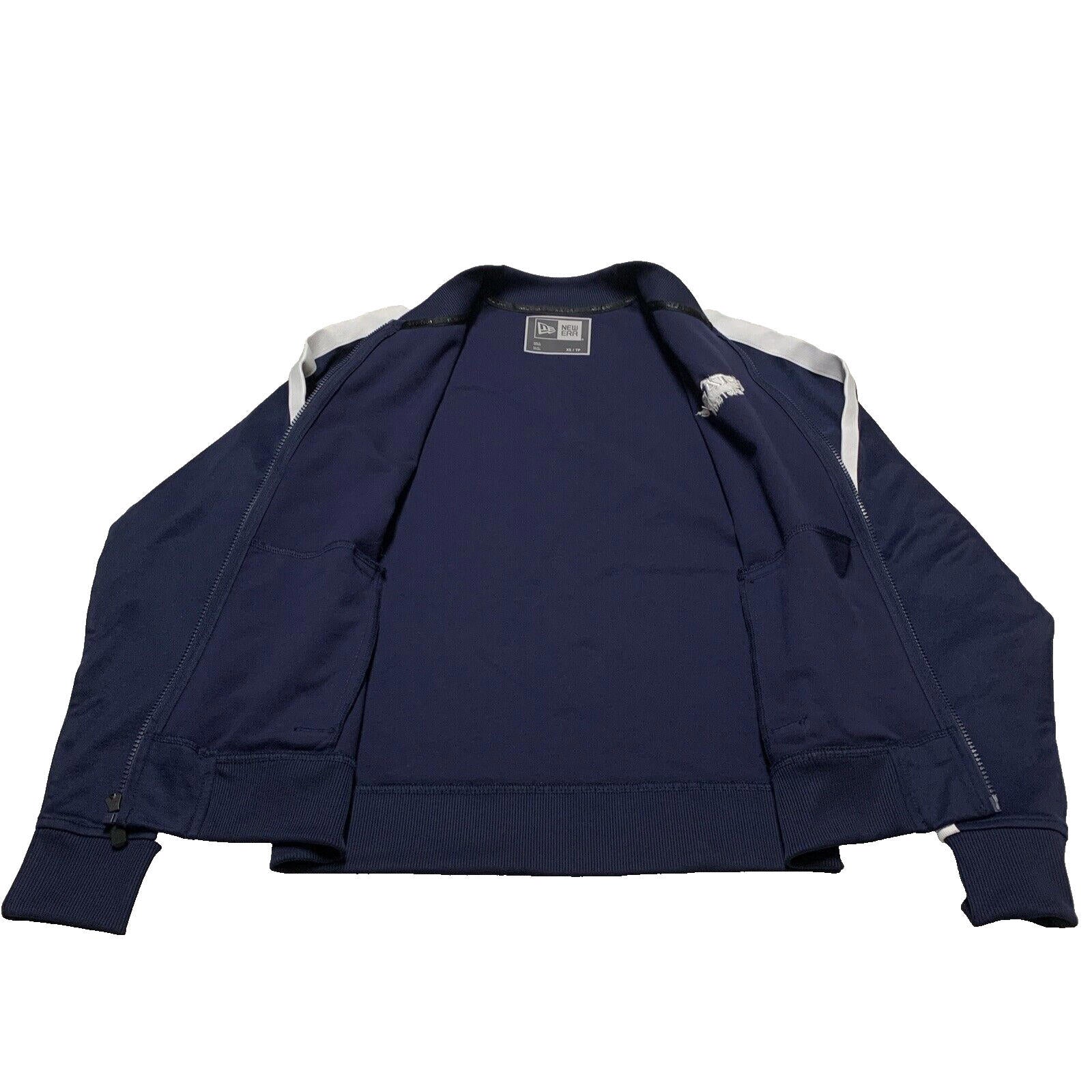 New Era Men's Size XSmall Navy Blue Jacket Varsity Track Full Zip Baseball Neck