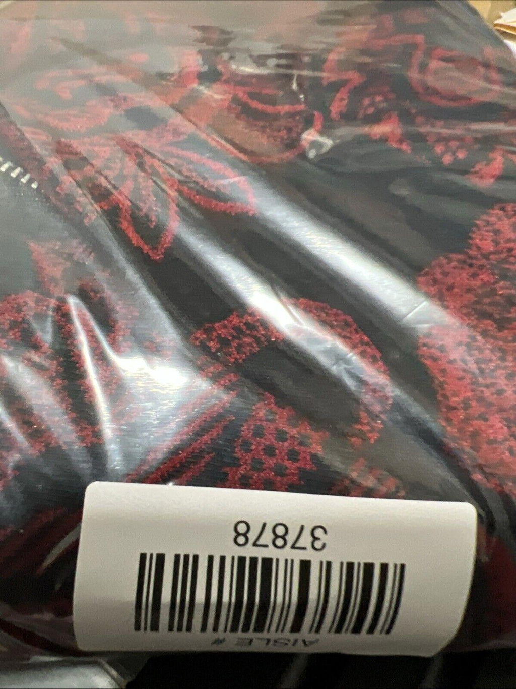 Suéter Croft &amp; Barrow para mujer, talla pequeña XL, con estampado floral de cachemira en rojo y negro, con cremallera y manga larga