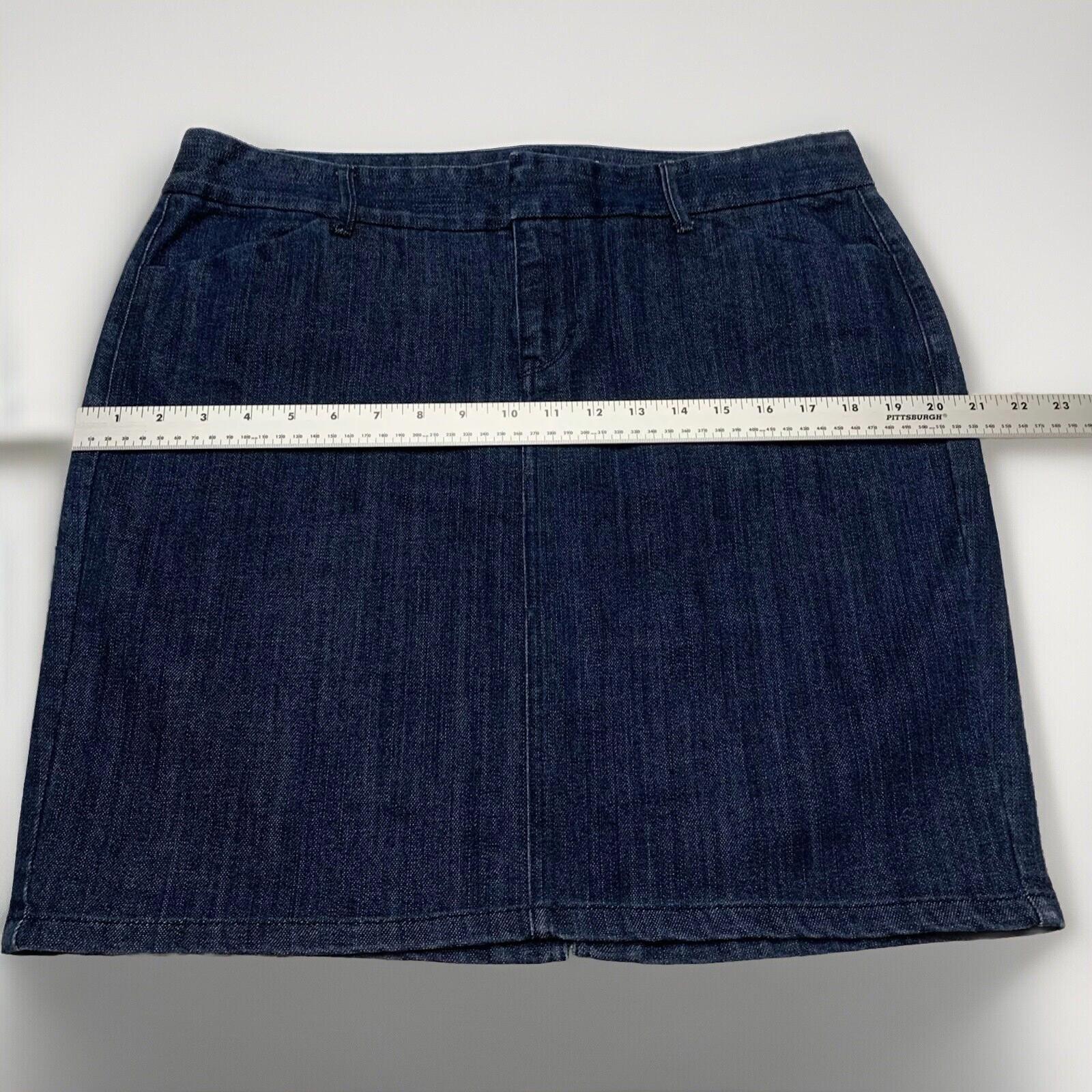 Falda de mezclilla azul oscuro para mujer, talla 12, con bolsillo, corte tubo, elástica y abertura, de Old Navy