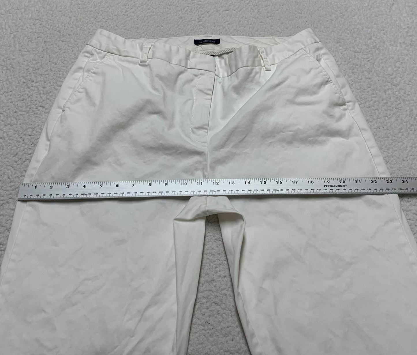 Lands' End Women's Size 16T White Wide Leg Pants