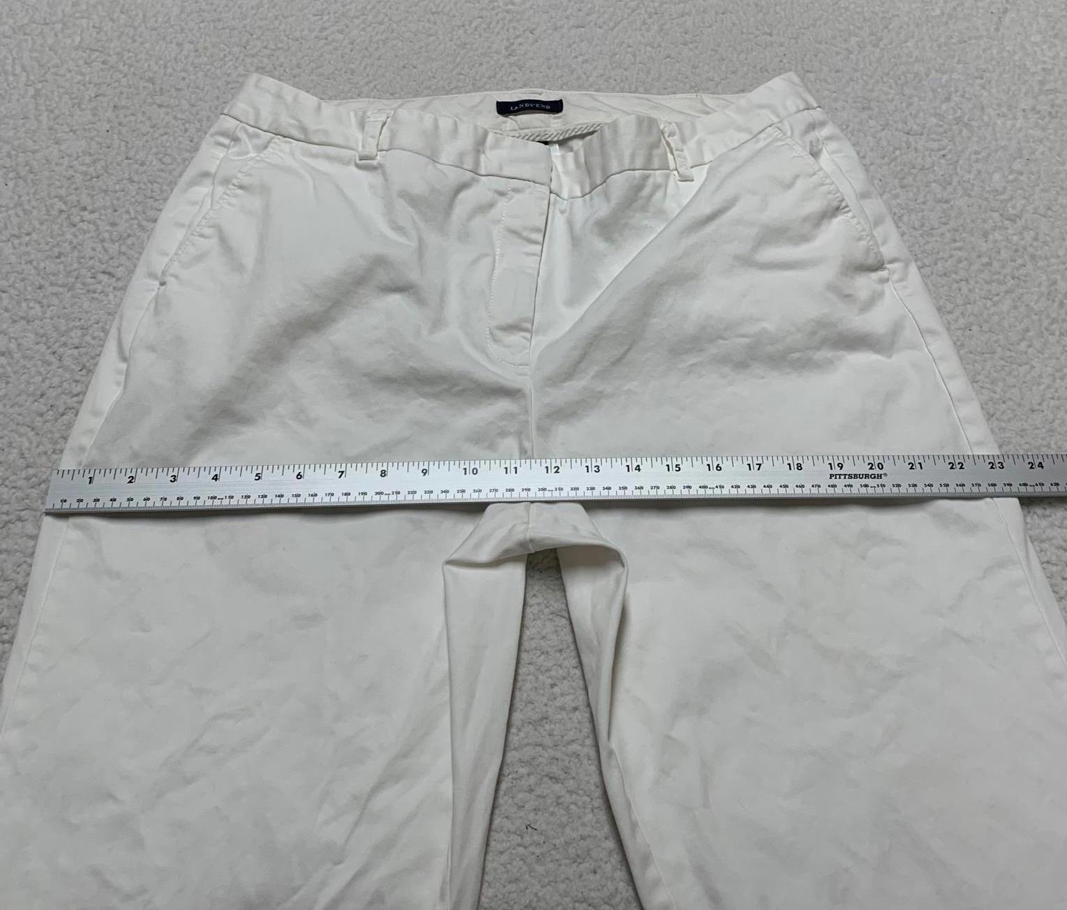 Pantalones anchos blancos Lands' End para mujer, talla 16T