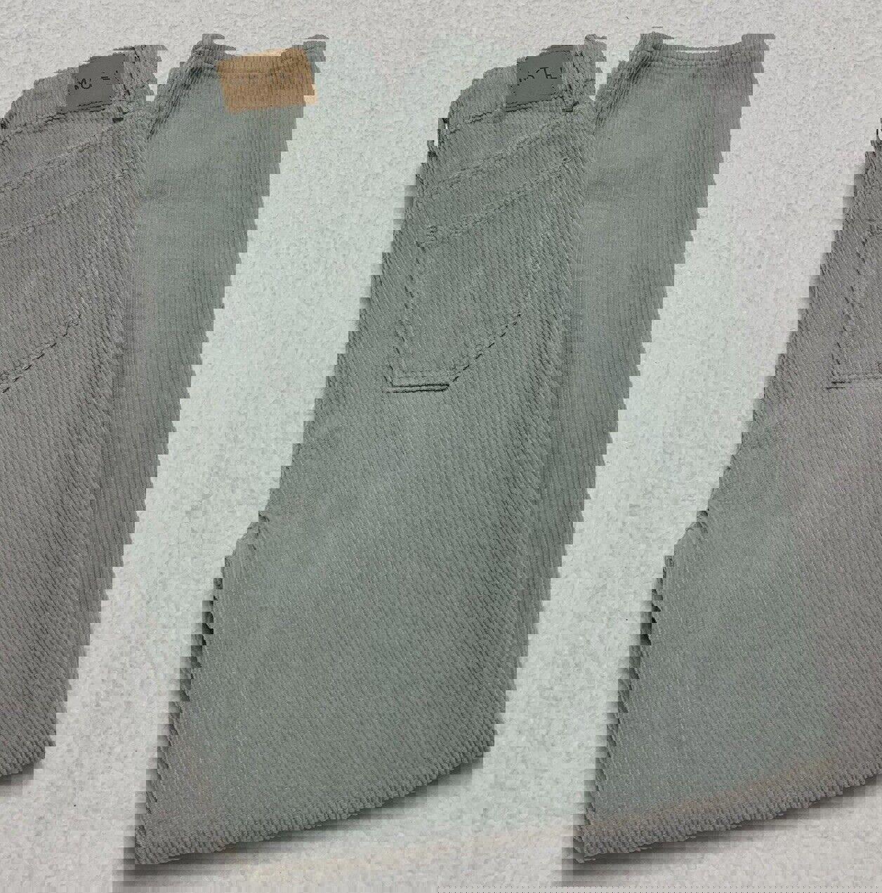 Pantalones de pana Motel para mujer, talla XS, verde menta, pierna ancha, ligeros