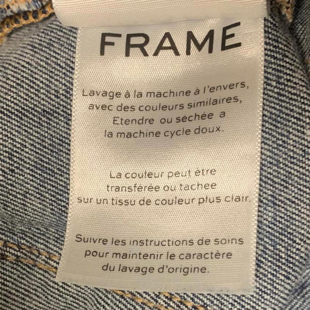 FRAME Le Bardot Crop Flare Jeans Women 23 UK 4 Blue Denim