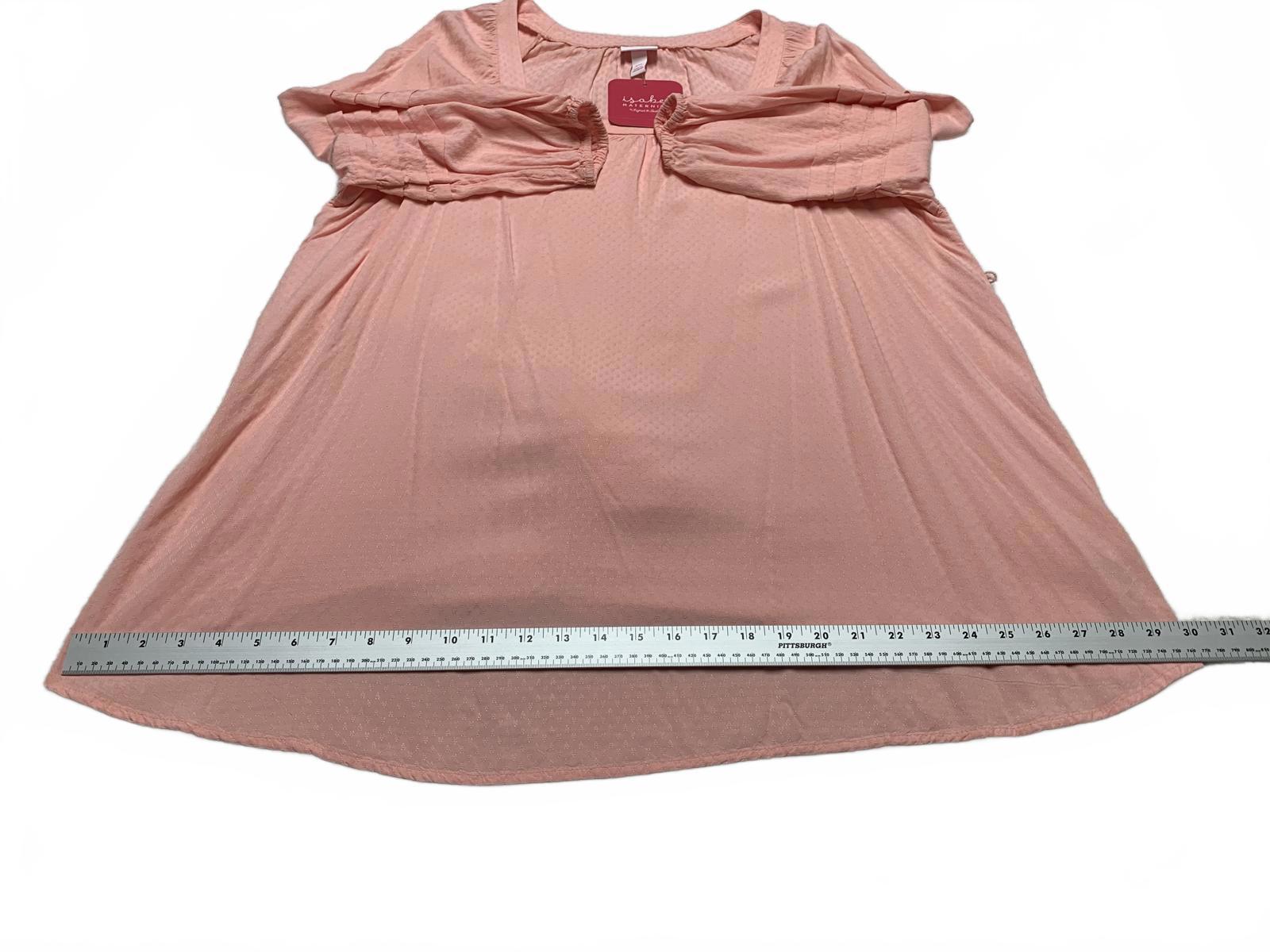Camisa campesina rosa melocotón talla XXL para mujer de Isabel Maternity