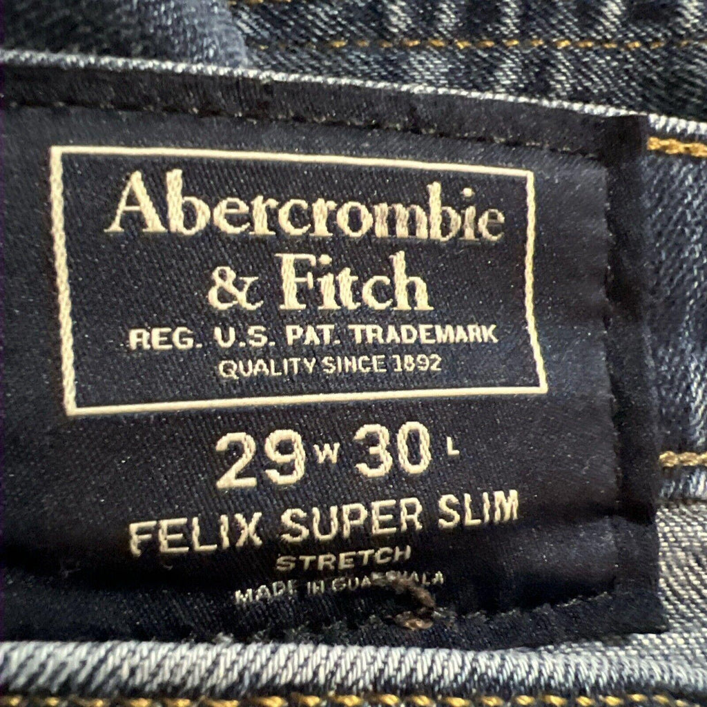 Vaqueros Abercrombie and Fitch W29 L30 Azul Super Slim Stretch