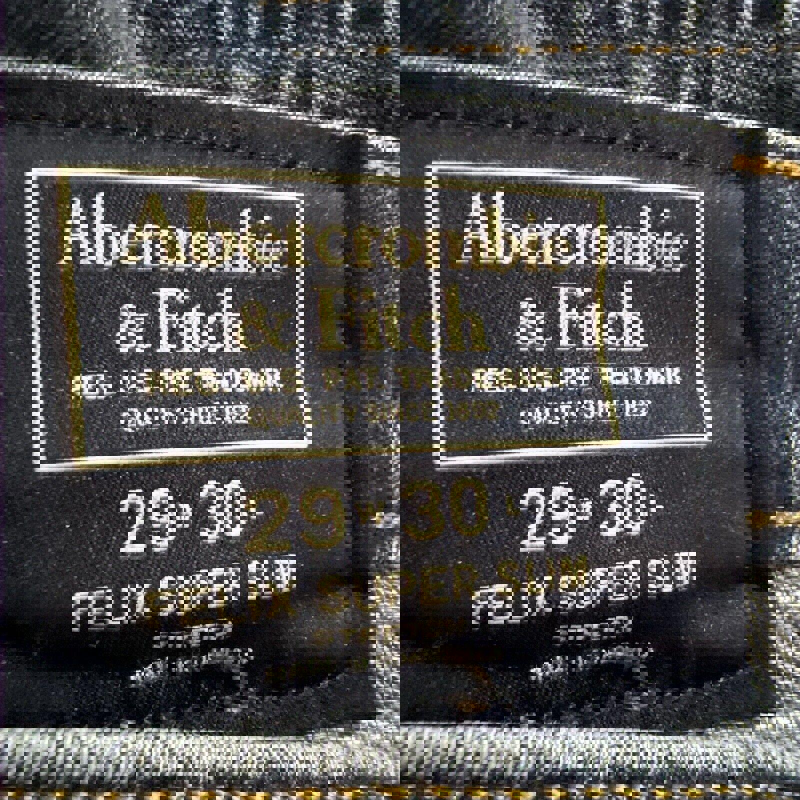 Vaqueros Abercrombie and Fitch W29 L30 Azul Super Slim Stretch