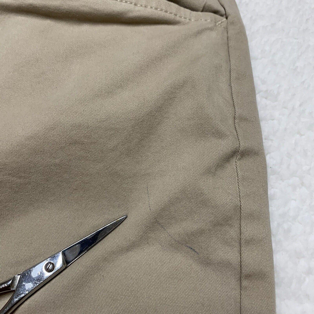 Pantalones Eddie Bauer para mujer, talla 12, caqui, corte recto, estilo chino, ancho 33,5 x 23,5 L