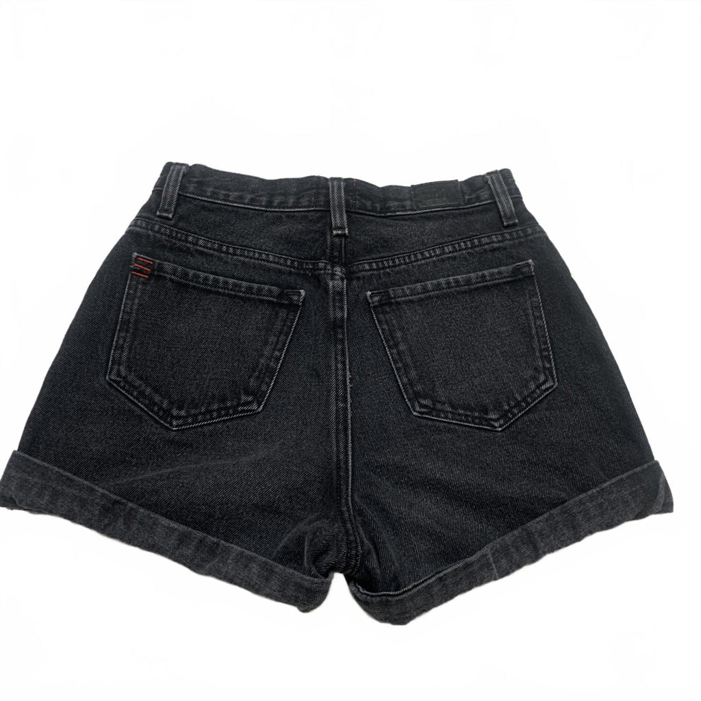 Shorts vaqueros Mom de tiro alto negros BDG para mujer, talla 25