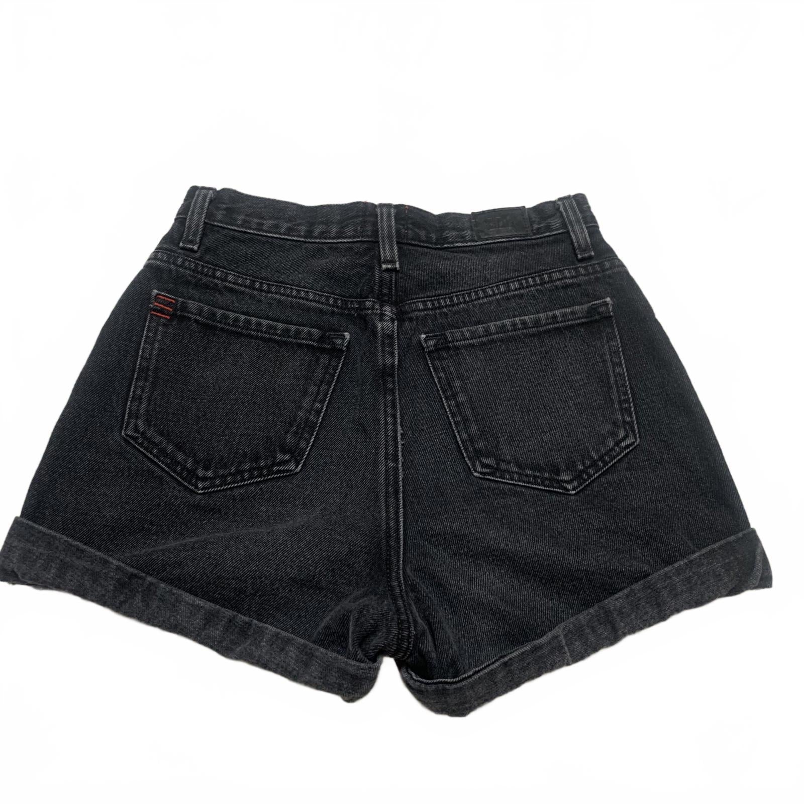 Shorts vaqueros Mom de tiro alto negros BDG para mujer, talla 25