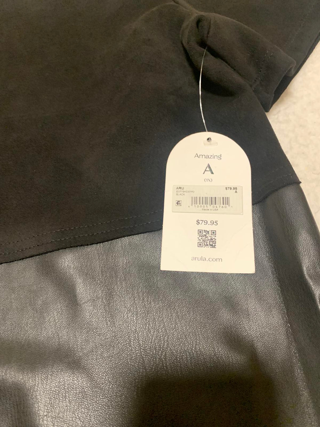 Vestido informal de manga corta con falda de piel sintética Arula para mujer, talla 1X, EE. UU.