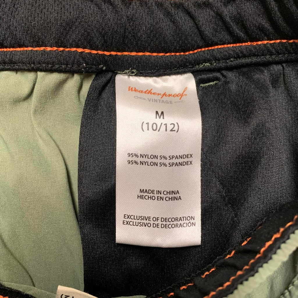Pantalones cortos cargo vintage impermeables para niños, talla M (10/12), verde oliva, talla 24