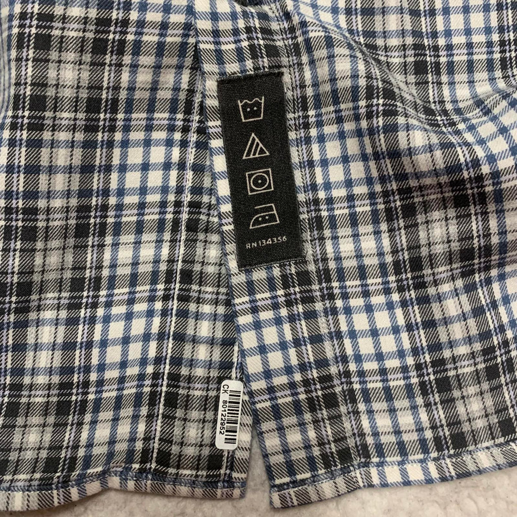 Camisa clásica a cuadros negra y gris para hombre, talla grande, de Maker Company