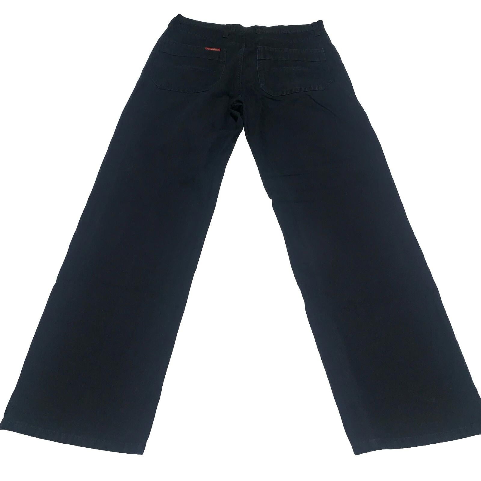 Vaqueros Ben Sherman para hombre, talla W34, cierre de botones, color negro, 34 x 32, fabricados en Italia.