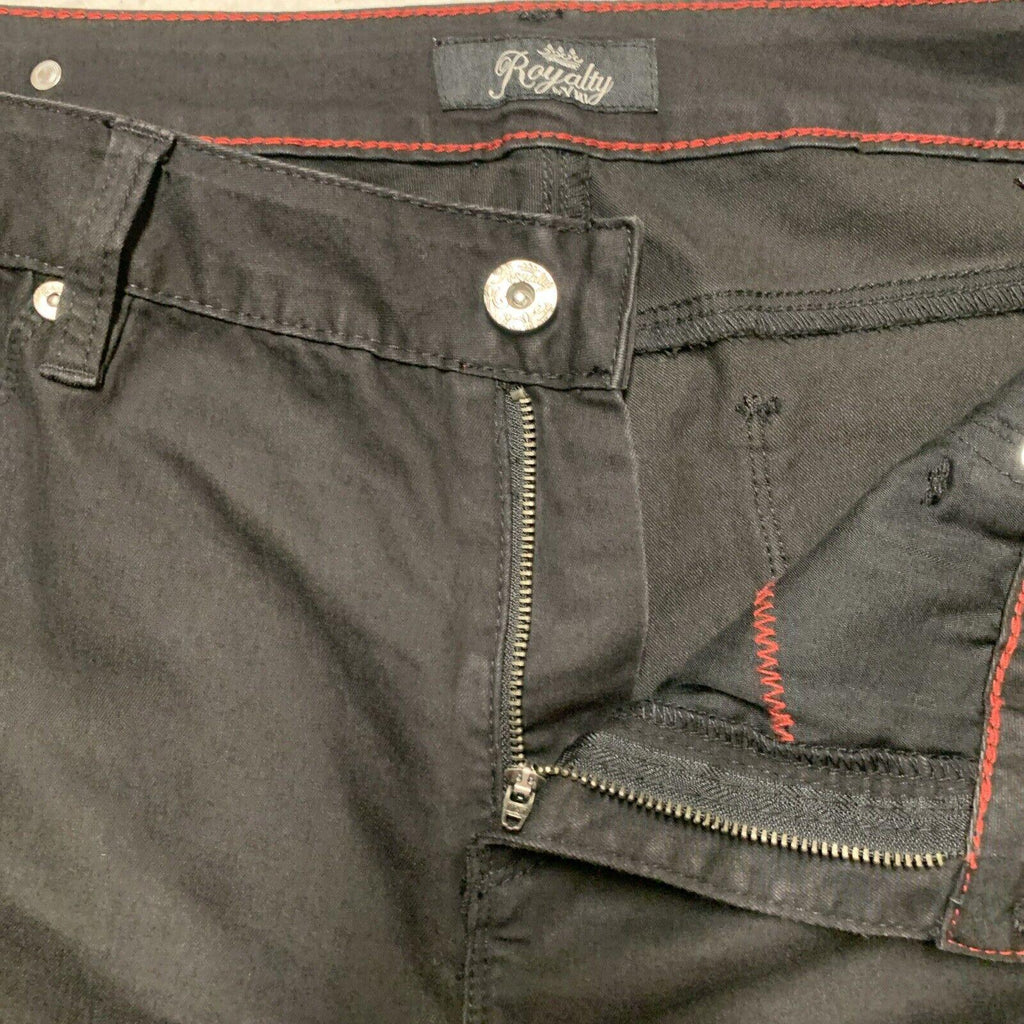 Vaqueros negros recortados Royalty By YMI para mujer, talla 16, denim elástico