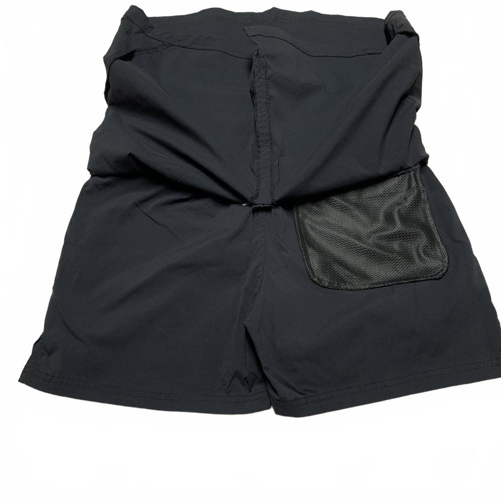 Falda pantalón negra con pantalones cortos Royal Robbin's para mujer, talla 10, nailon, ancho 33,5"