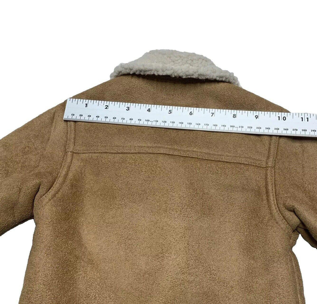 Abrigo Sherpa de ante sintético camello para bebé de Old Navy, talla 18-24 M