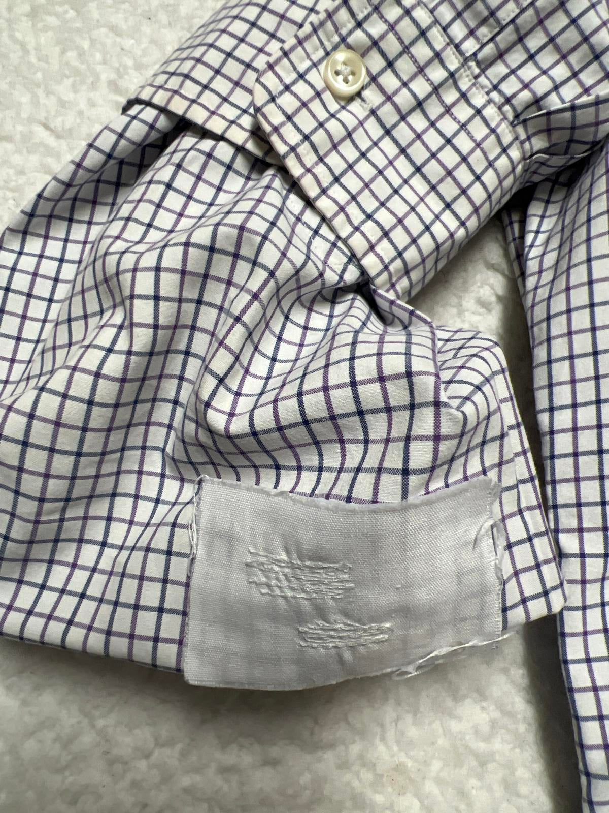 Ralph Lauren Men's Size XLarge White Grid Casual Button-Down Shirt XL