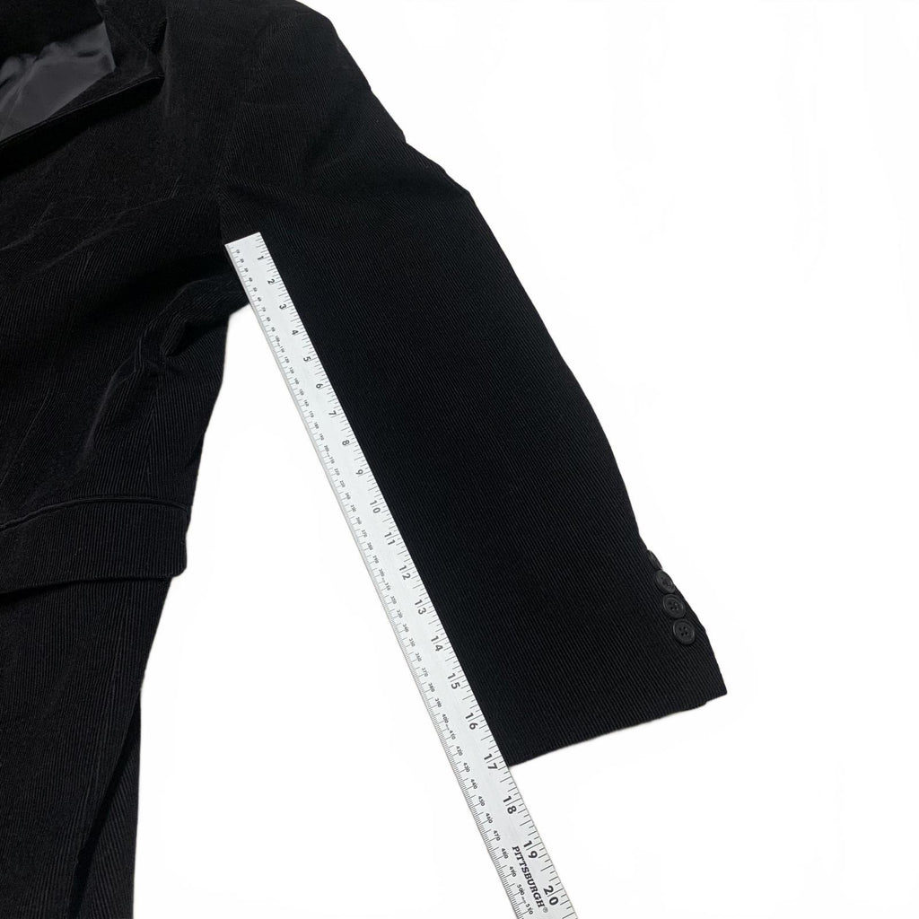 Linea Uomo Men's 48L Black Corduroy Blazer