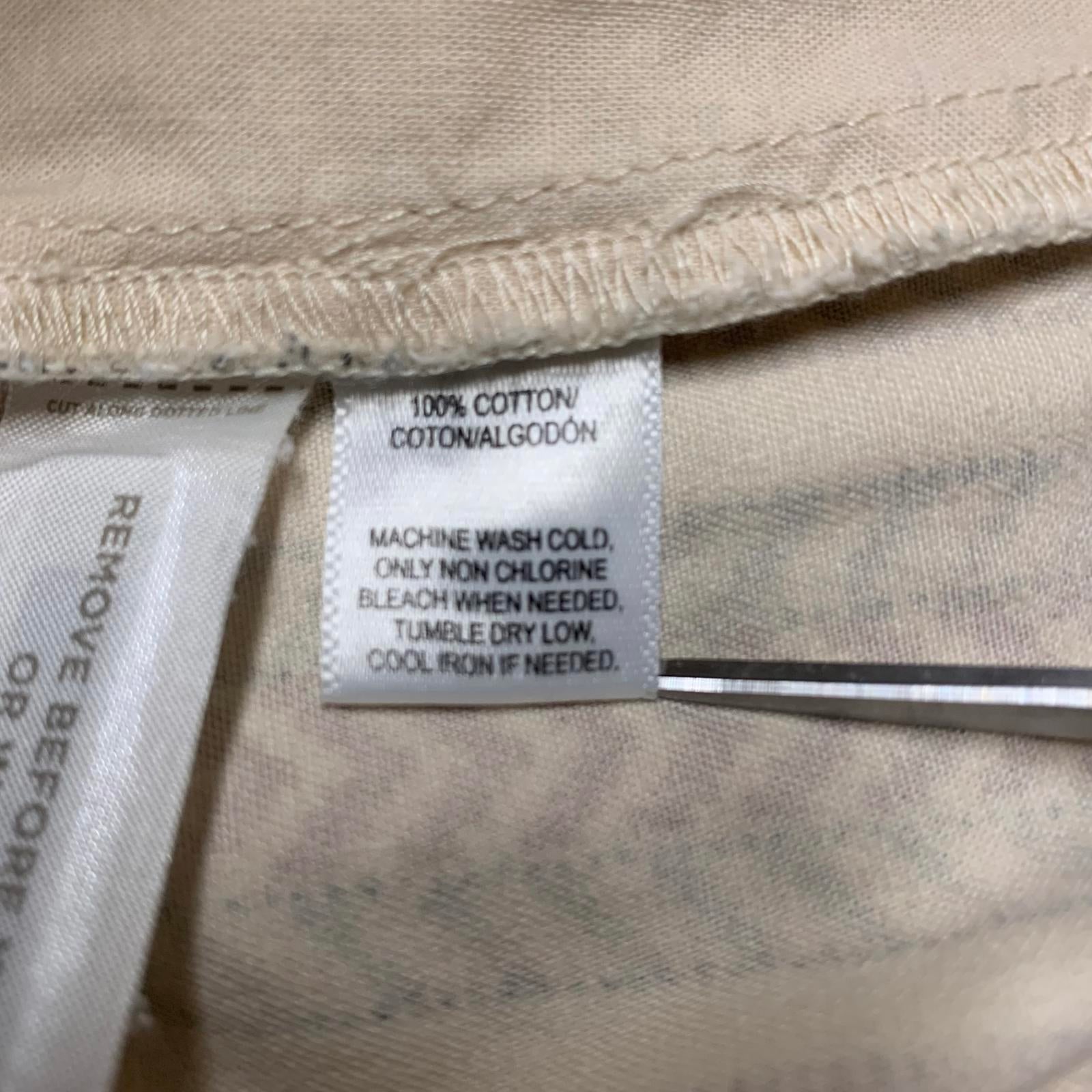 Pantalones cortos LOFT de rayas verticales beige neutro para mujer, talla 2, talla 30,5, India