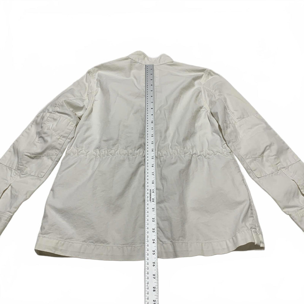 Chaqueta utilitaria ligera de algodón color blanco roto para mujer de GAP, talla mediana