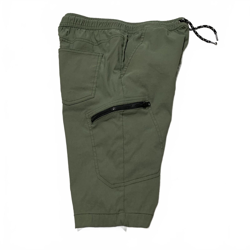 Pantalones cortos cargo vintage impermeables para niños, talla M (10/12), verde oliva, talla 24