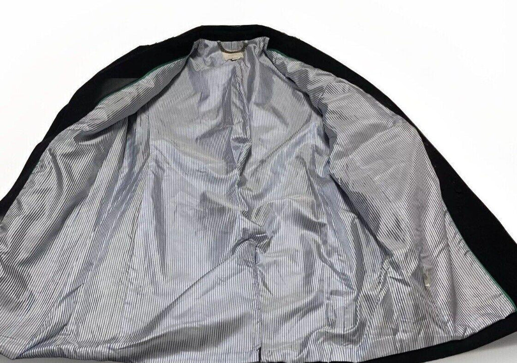 Abrigo largo clásico de lana negra de J Crew para mujer, talla 12