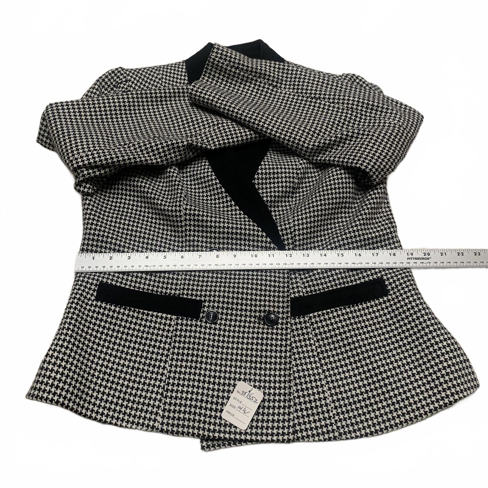 Chaqueta blazer de carrera Jacques New York Paris para mujer, talla 14 1/2, de lana, años 80, EE. UU.