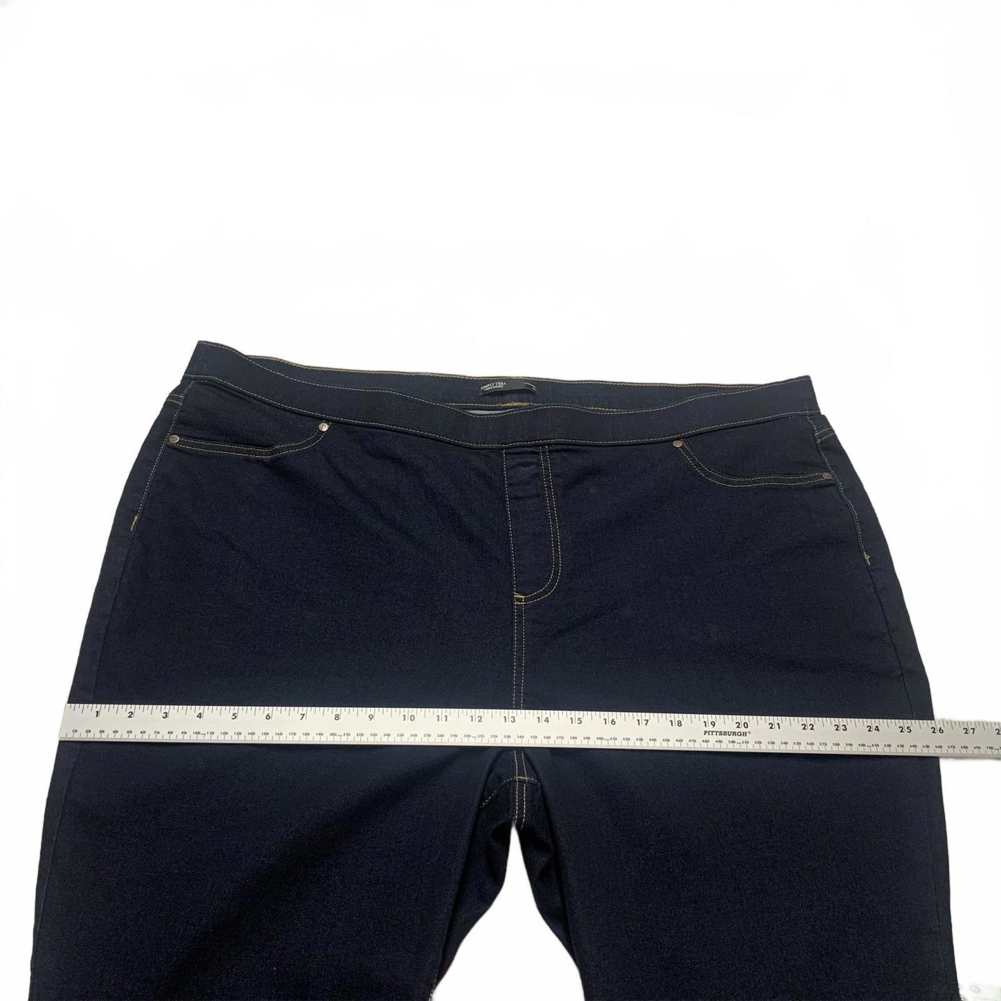 Simply Vera Vera Wang Women's Sz 3X Blue Jeans 46 x 27 Legging