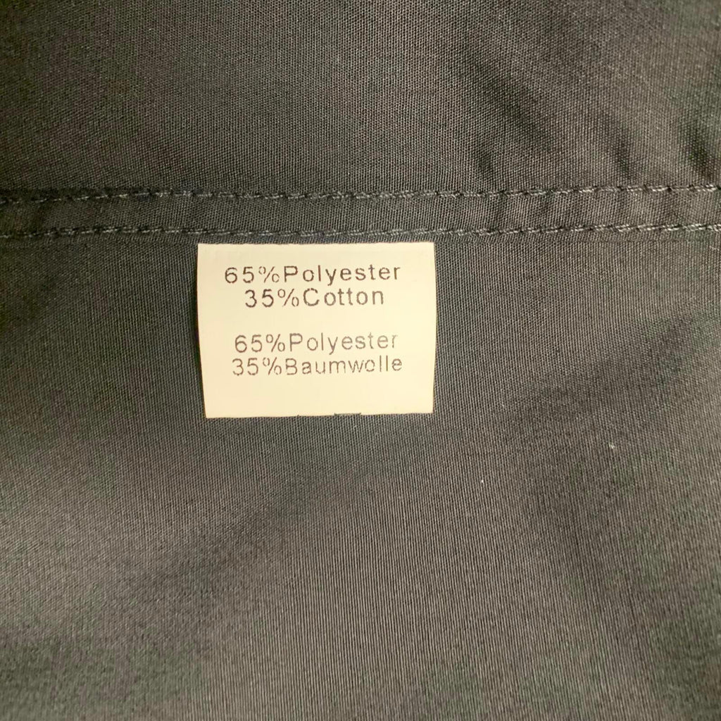 Camisa de manga larga con botones negra Paul Jones para hombre, talla 4XL