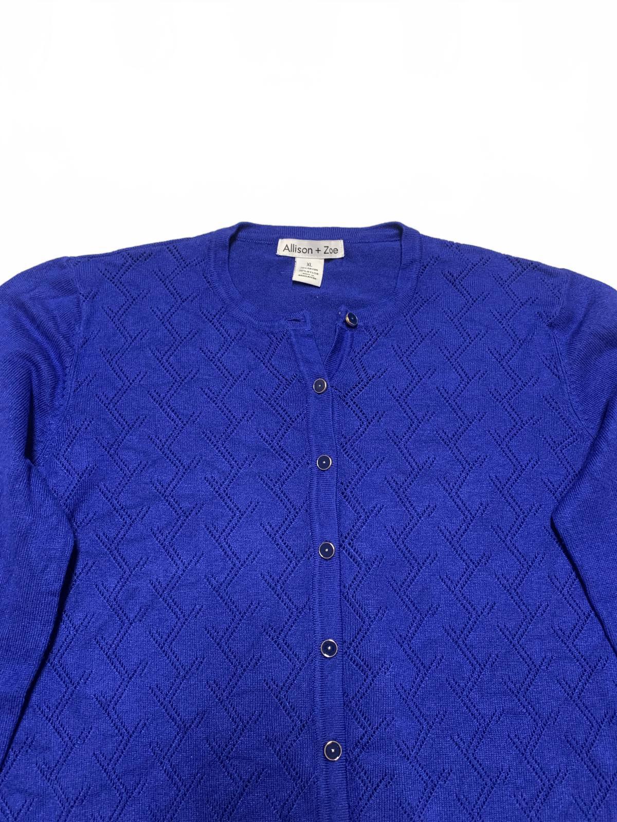 Cárdigan azul Allison + Zoe para mujer talla XL